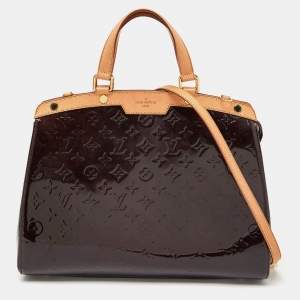 Pre Owned Louis Vuitton Amarante Monogram Vernis Brea GM Bag