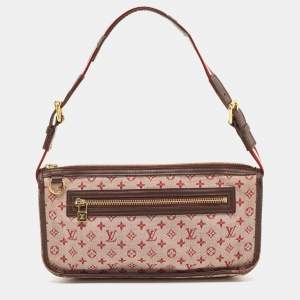 Pre Owned Louis Vuitton Cherry Monogram Mini Lin Kathleen Pochette Bag 