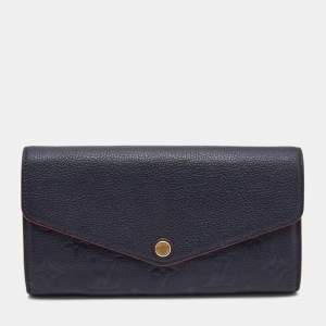 Louis Vuitton Bleu Infini Monogram Empreinte Leather Sarah Wallet