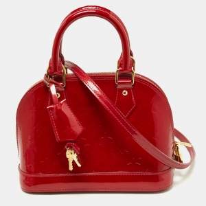 Pre Owned Louis Vuitton Indian Rose Monogram Vernis Alma BB Bag