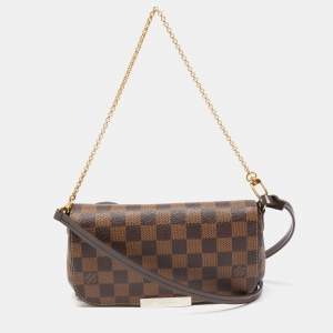 Pre Owned Louis Vuitton Damier Ebene Canvas Favorite PM Bag
