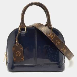 Pre Owned Louis Vuitton Grand Bleu Vernis Lisse Alma BB Bag