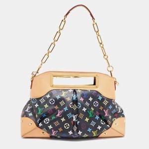 Pre Owned Louis Vuitton Black Monogram Multicolore Canvas Judy GM Bag