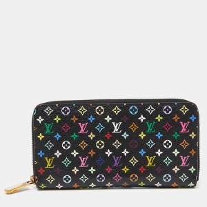 Louis Vuitton Black Multicolore Monogram Canvas Zippy Wallet