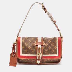 Pre Owned Louis Vuitton Multi Canvas Tisse Porte Rayures Shoulder Bag