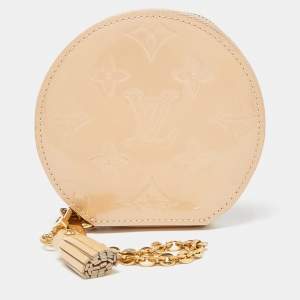 Louis Vuitton Rose Florentine Monogram Vernis Round Coin Purse