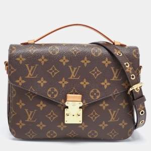 Pre Owned Louis Vuitton Monogram Canvas Pochette Metis Bag