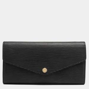 Louis Vuitton Black Epi Leather Sarah Wallet