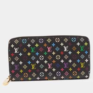 Louis Vuitton Black Monogram Multicolore Canvas Zippy Wallet