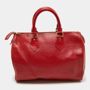 Louis Vuitton Red Epi Leather Speedy 25 Bag