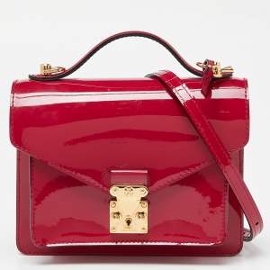 Pre Owned Louis Vuitton Fuchsia Vernis Monceau BB Bag