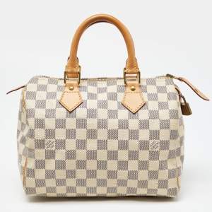 Pre Owned Louis Vuitton Damier Azur Canvas Speedy 25 Bag