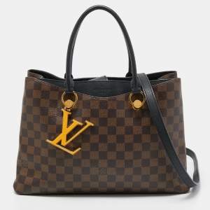 Pre Owned Louis Vuitton Black Damier Ebene Canvas LV Riverside Bag
