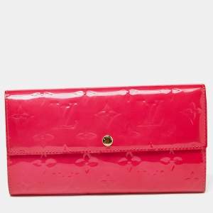 Louis Vuitton Rose Pop Monogram Vernis Sarah Wallet
