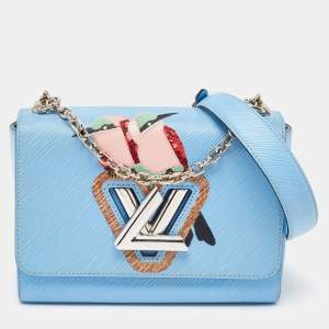 Pre Owned Louis Vuitton Bleuet Epi Leather Early Bird Twist MM Bag