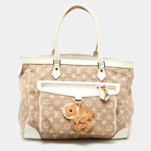 Pre Owned Louis Vuitton White Monogram Limited Edition Sabbia Cabas GM Bag