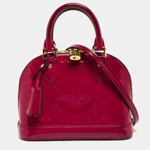 Pre Owned Louis Vuitton Indian Rose Monogram Vernis Alma BB Bag