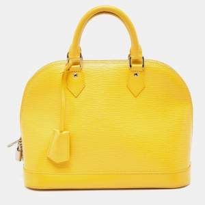 Pre Owned Louis Vuitton Tassil Yellow Epi Leather Alma PM