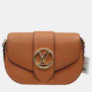 Louis Vuitton Brown Soft Leather Pont Neuf MM Shoulder Bag