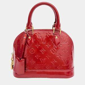 Louis Vuitton Red Monogram Vernis Leather Alma BB Top Handle Bag