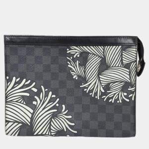 Pre Owned Louis Vuitton Graphite Pochette Voyage MM