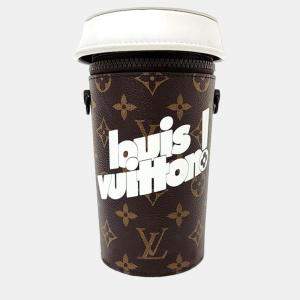 Louis Vuitton White/Brown Monogram Canvas Coffee Cup