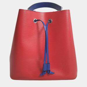 Louis Vuitton Blue/Red Epi Leather Neonoe Bucket Bag