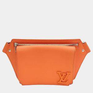 Louis Vuitton Orange Leather Aerogram Sling Bag