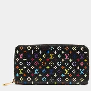 Louis Vuitton Black Monogram Multicolore Canvas Zippy Wallet