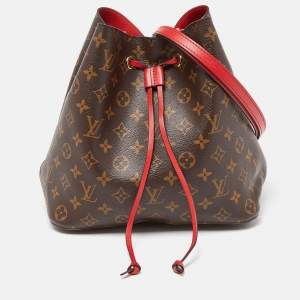 Pre Owned Louis Vuitton Coquelicot Monogram Canvas NeoNoe MM Bag