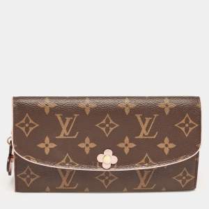 Louis Vuitton Monogram Canvas Emilie Bloom Flower Wallet 
