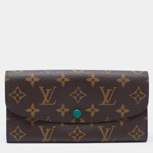 Louis Vuitton Green Monogram Canvas Emilie Wallet