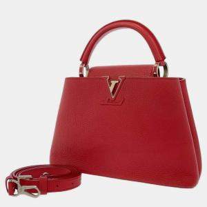 Louis Vuitton Red Taurillon Leather Capucines BB 