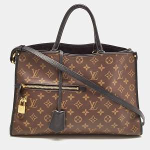 Pre Owned Louis Vuitton Black Monogram Canvas Popincourt MM Bag