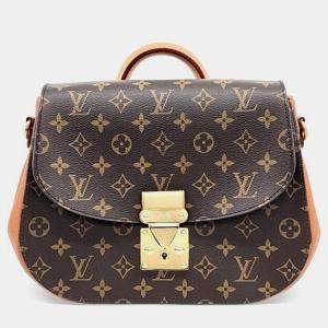 Pre Owned Louis Vuitton Monogram Canvas Leather Brown Eden MM