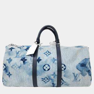 Louis Vuitton Denim Watercolor Bandouliere Keepall 50 Bag
