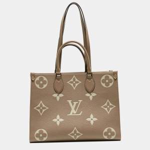 Pre Owned Louis Vuitton Bicolor Monogram Empriente Leather Giant Onthego MM Bag