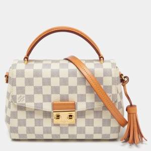 Pre Owned Louis Vuitton Damier Azur Canvas Croisette Bag