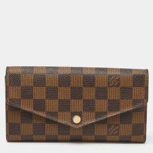 Louis Vuitton Damier Ebene Canvas Sarah Wallet