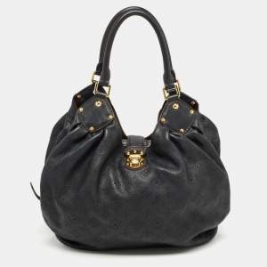 Louis Vuitton Black Monogram Mahina Leather Surya L Bag