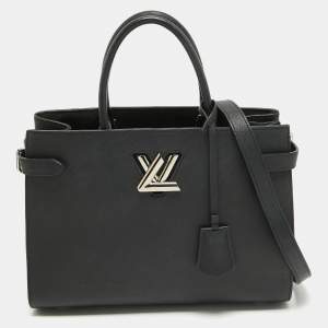 Pre Owned Louis Vuitton Black Epi Leather Twist Tote Bag