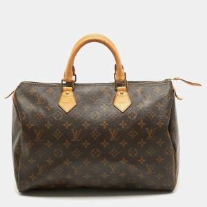 Pre Owned Louis Vuitton Monogram Canvas Speedy 35 Bag
