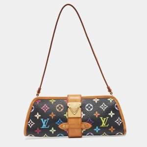 Pre Owned Louis Vuitton Black Monogram Multicolore Canvas Shirley Bag