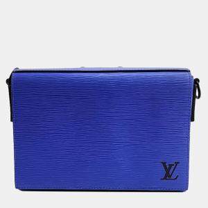 Louis Vuitton Blue Epi Leather Box Messenger 