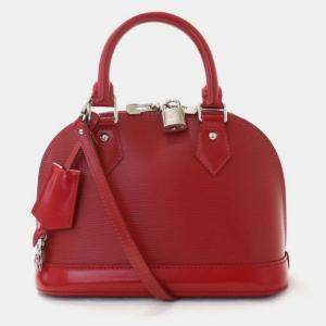 Louis Vuitton Red Epi Leather Alma BB Satchel