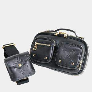 Louis Vuitton Black Monogram Embossed Utility Crossbody Bag
