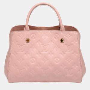 Louis Vuitton Rose Poudre Empreinte BB Leather Montaigne Satchel