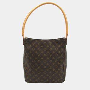 Louis Vuitton Brown Canvas Monogram Looping GM  Shoulder Bag