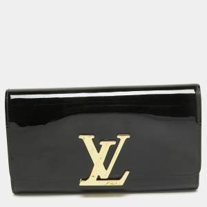 Pre Owned Louis Vuitton Black Vernis Louise Clutch