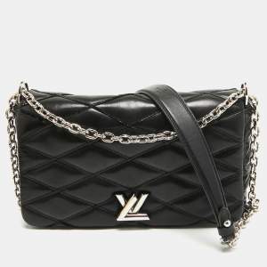 Louis Vuitton Black Quilted Leather GO-14 Malletage MM Bag